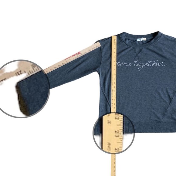 C&C California Come Together Ultra Soft Comfy Gray Sweatshirt Sz M Lightweight - Picture 15 of 15
